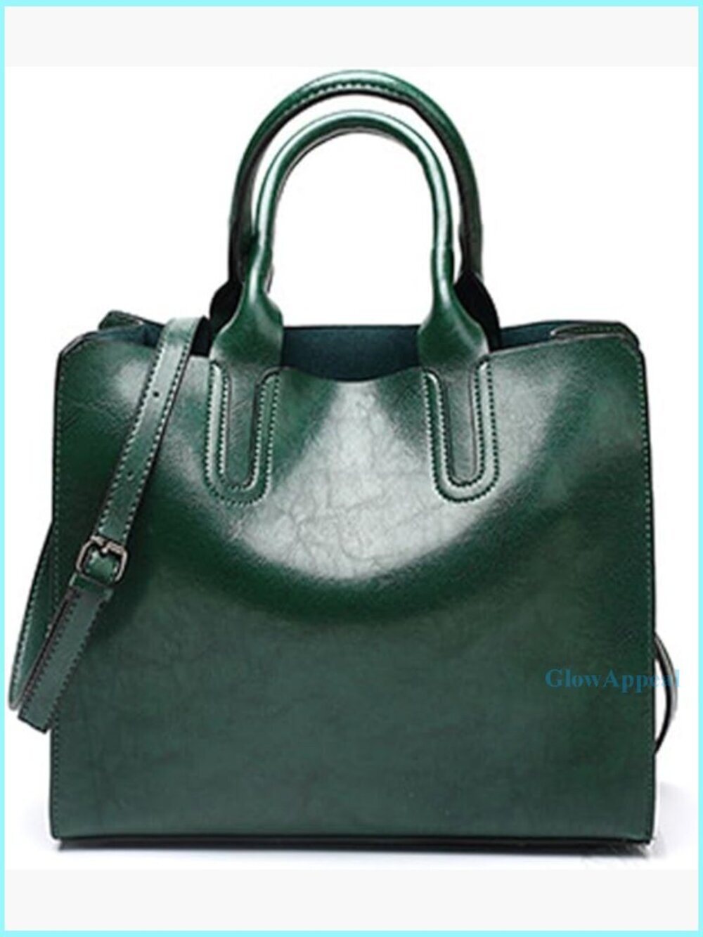 Vintage Faux Leather Hobo Satchel Tote with Adjustable Strap